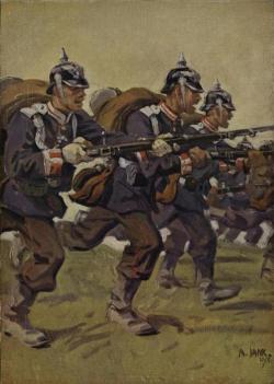 Infanterie-Leib-Regiment, ''Zum Sturm'' ''Marsch, Marsch, Hurra!'', 1915, (Angelo Jank, p.d.).